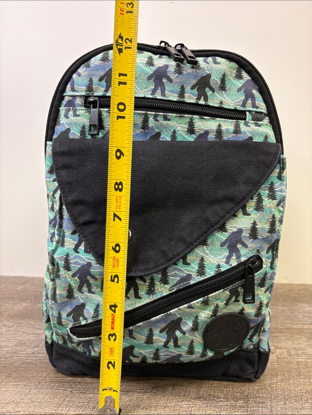 Sipsey Wilder Bigfoot Mini Backpack Sling Bag Sasquatch Print Crossbody - Picture 13 of 16